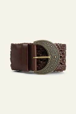 BALMY ceinture cuir tressée