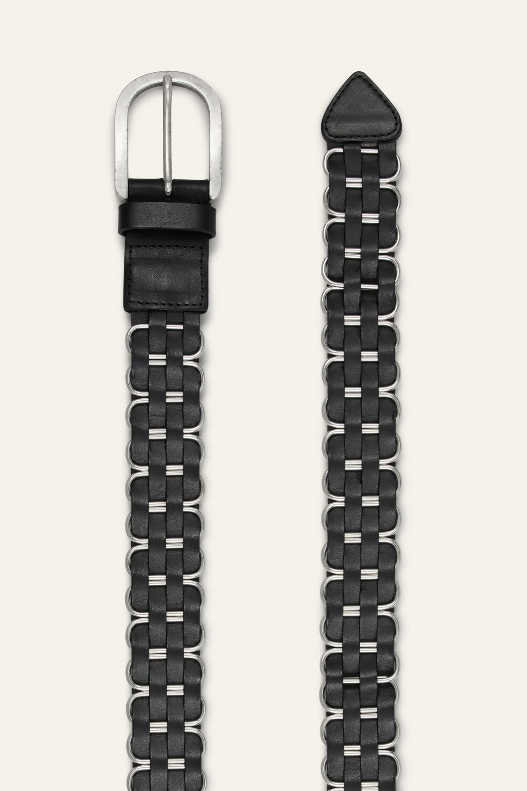 BECK ceinture cuir tressée