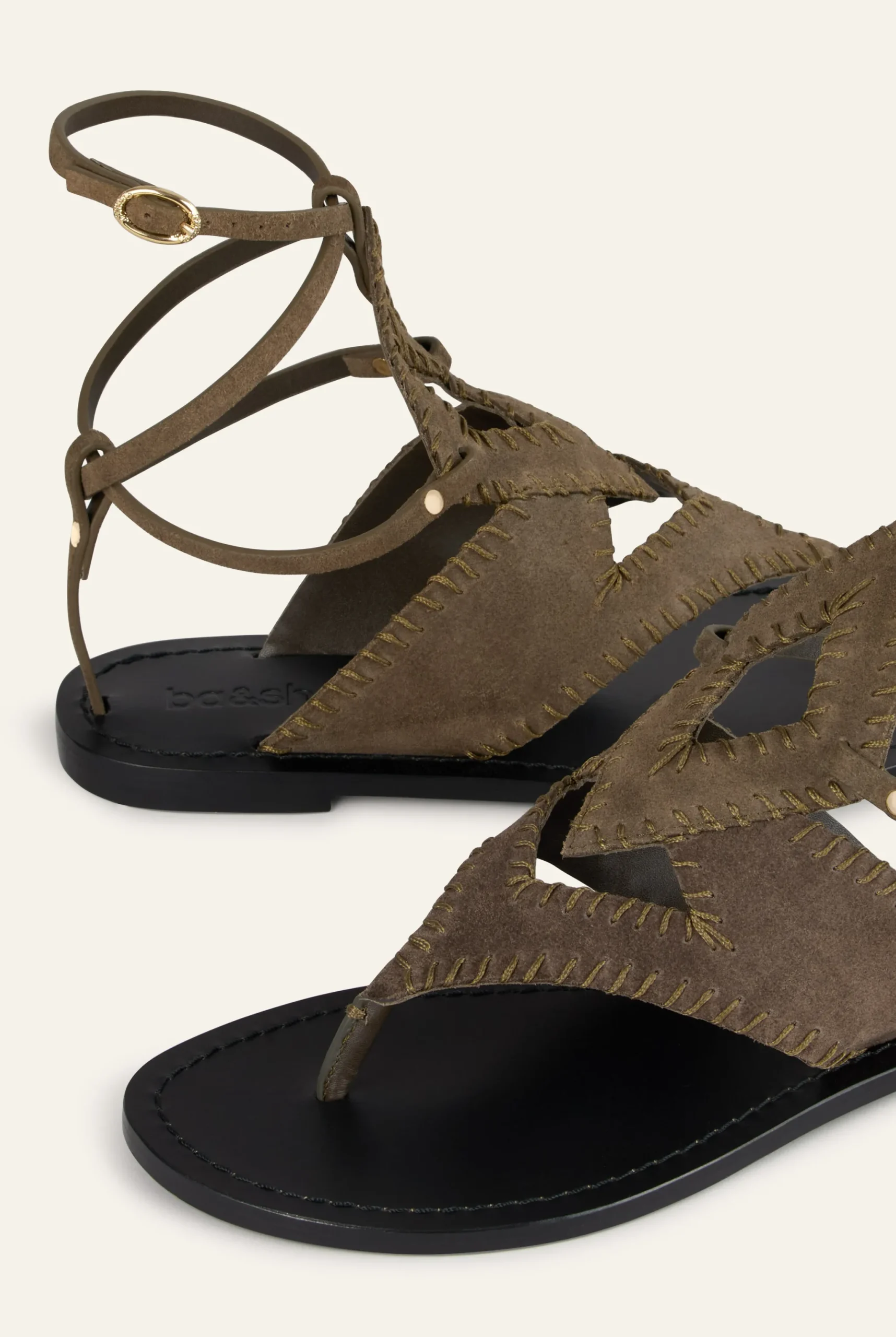 CAPRI sandales plates en suede