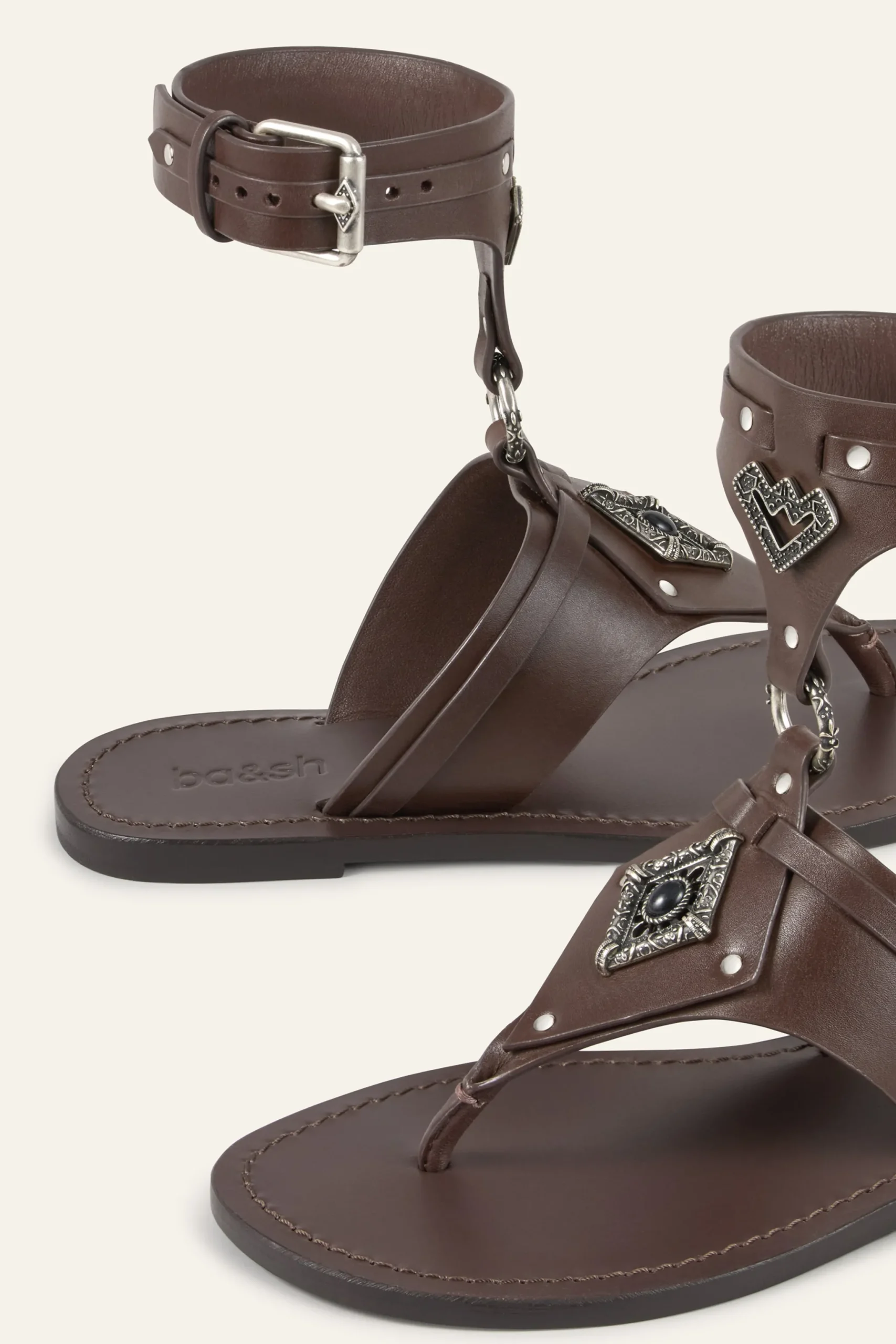 CORFOU sandales plates cuir