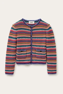 FANNY gilet rayé rond