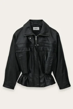 KASSIA veste cuir oversized