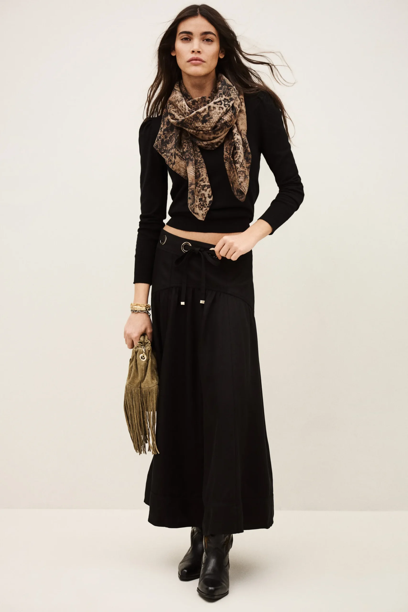 PONIA jupe midi taille