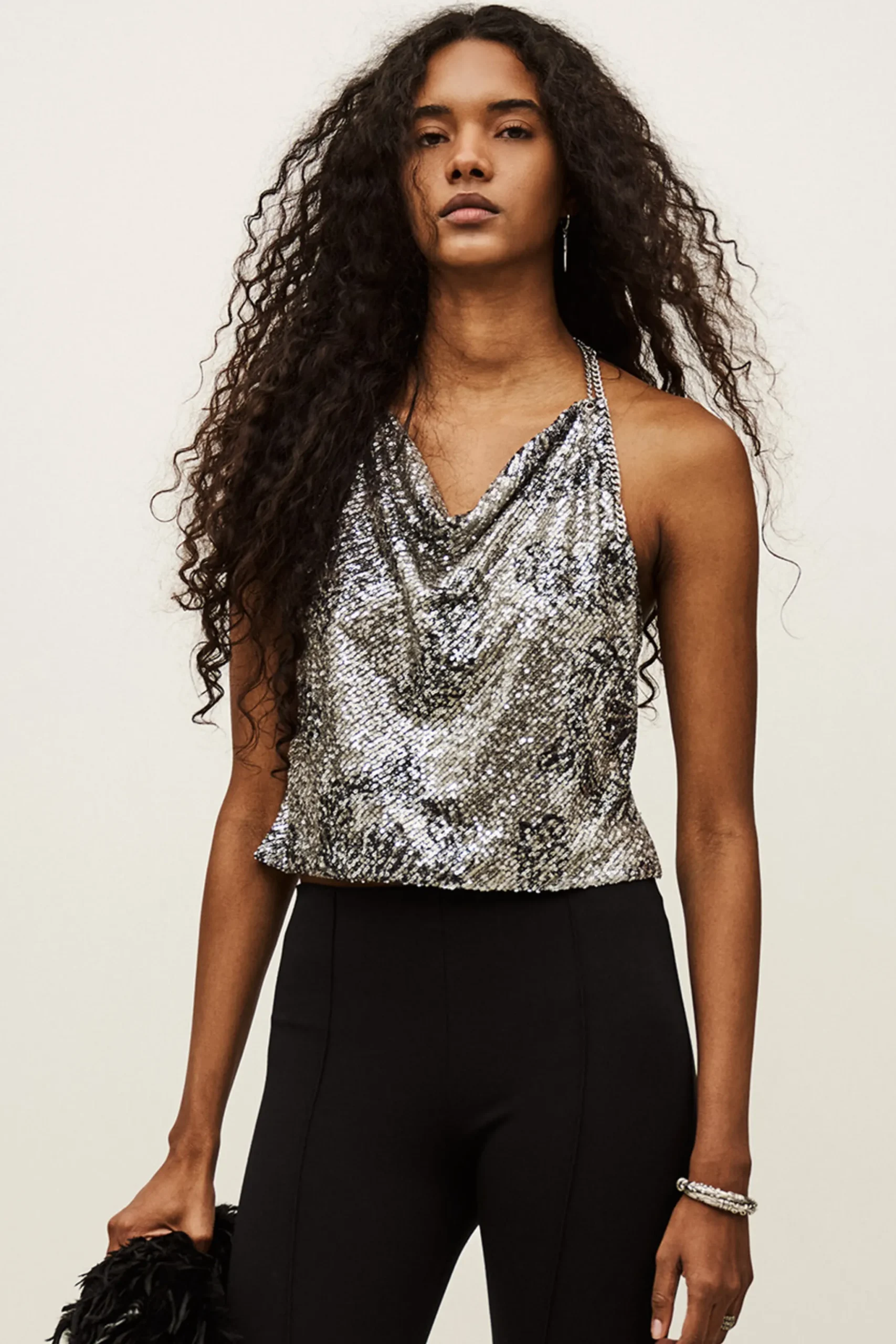 SIMONA top bénitier paillettes