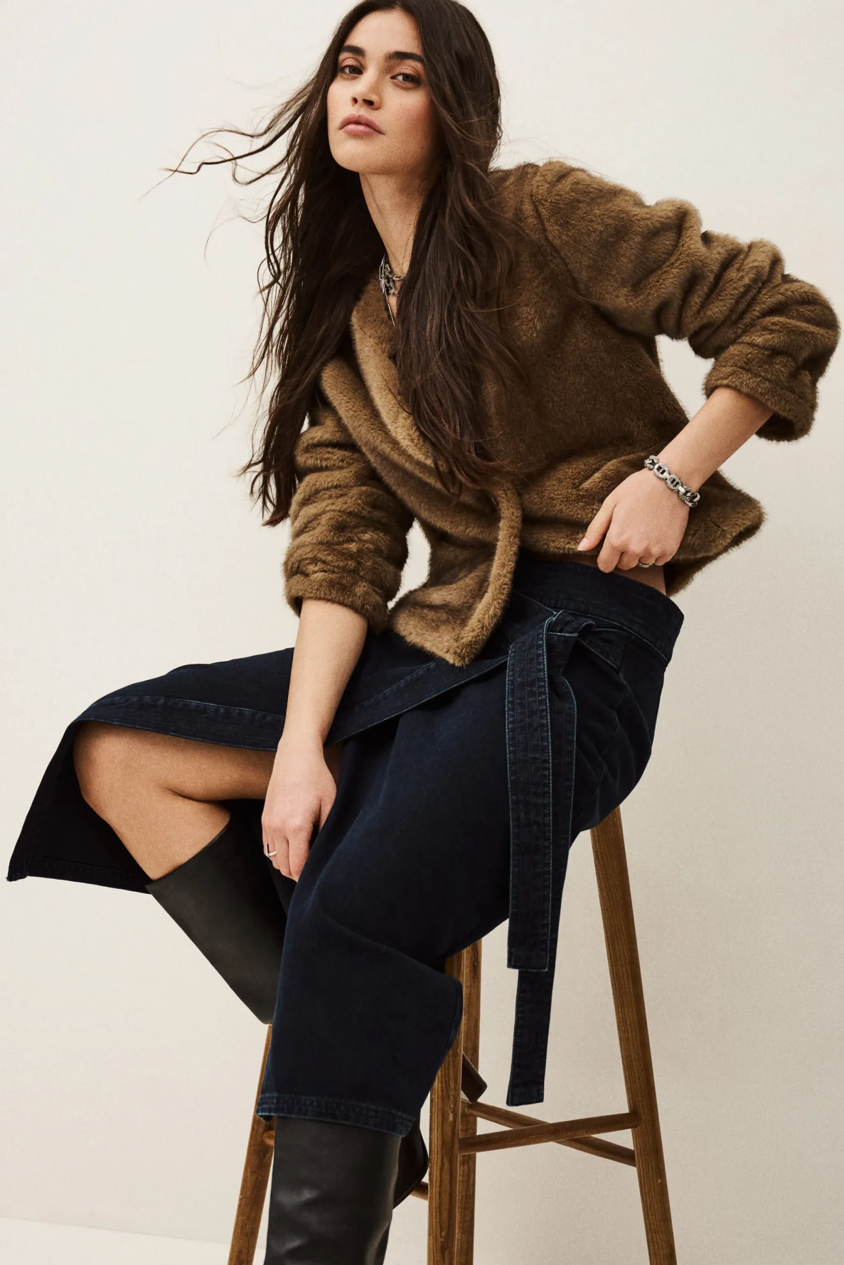 TIMY jupe midi denim